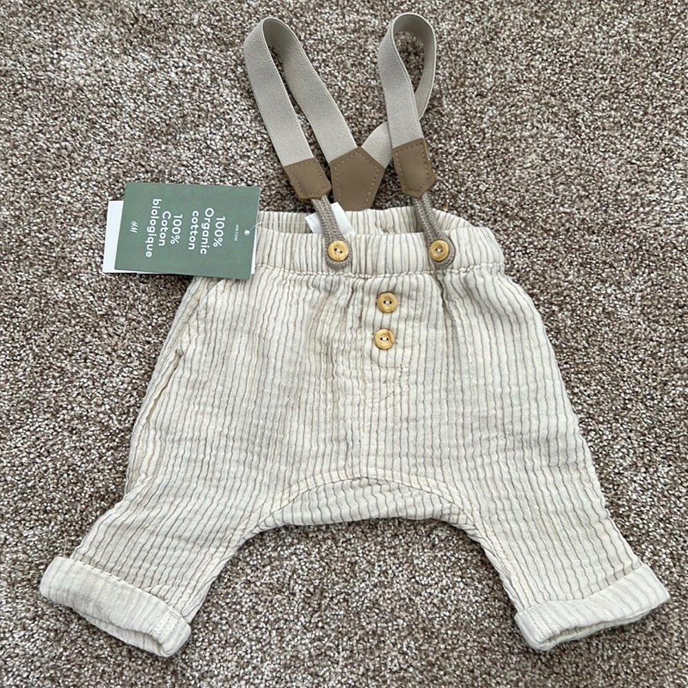 Baby suspenders from H&M, size newborn